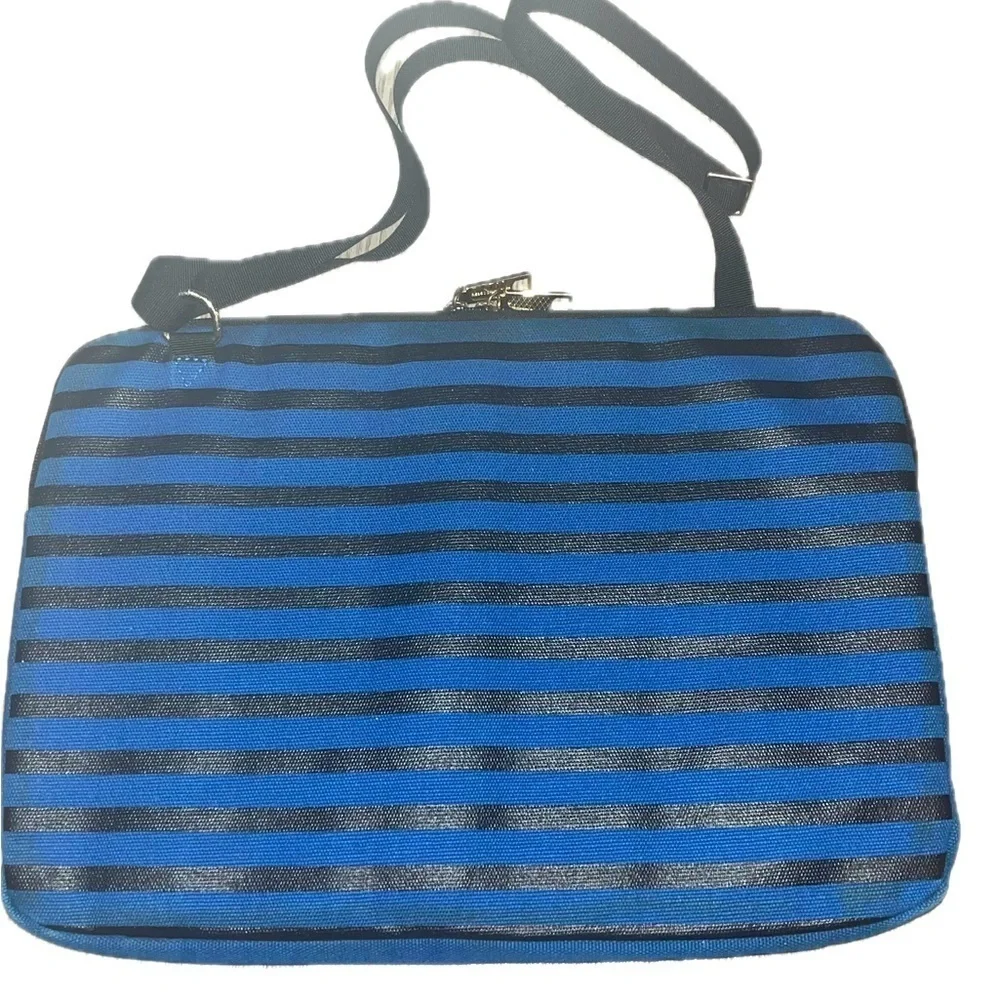 HP 🎉Rebecca Minkoff laptop case Black and Blue Striped 15